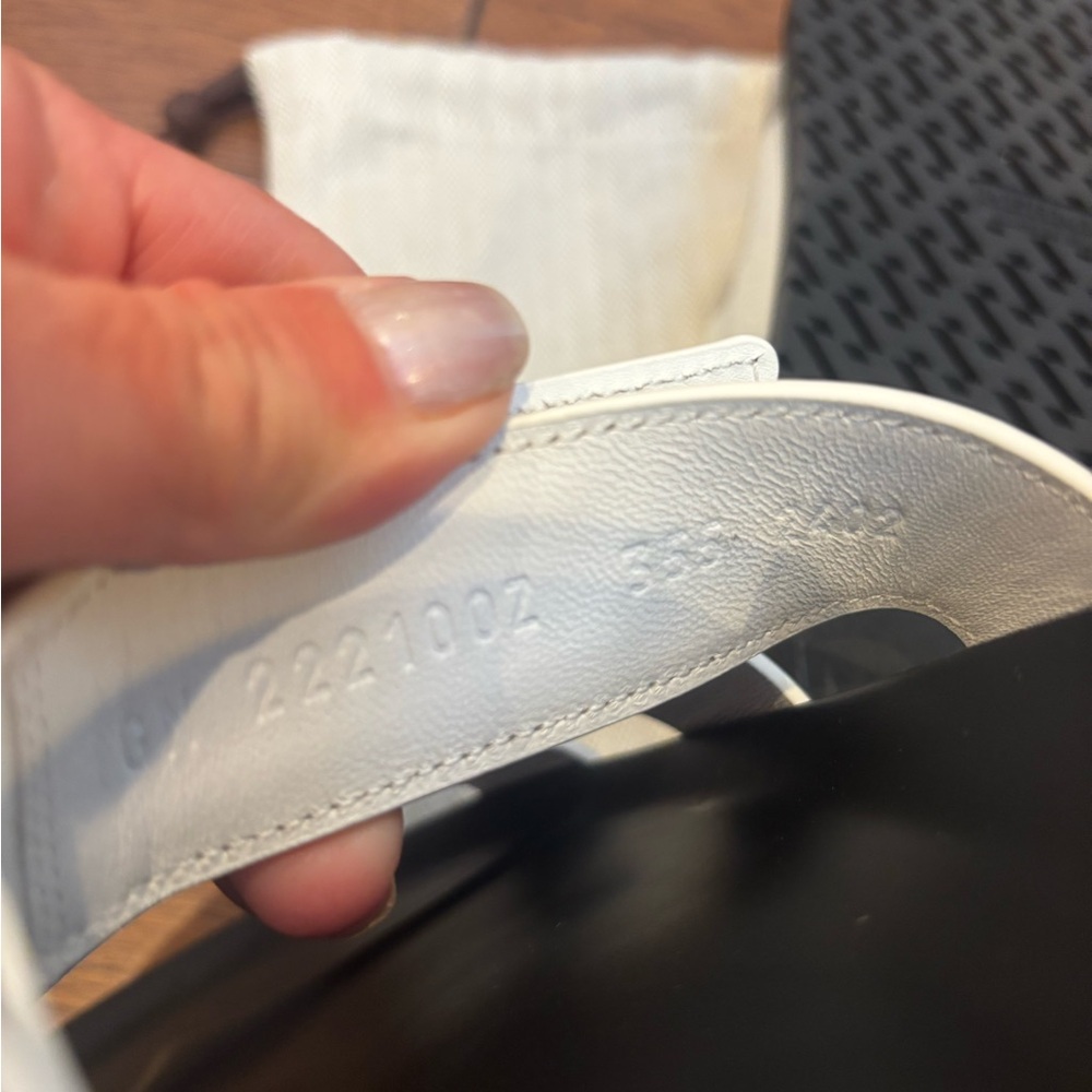 Authentic Hermes White Leather Chypre Sandals - Picture 6 of 9